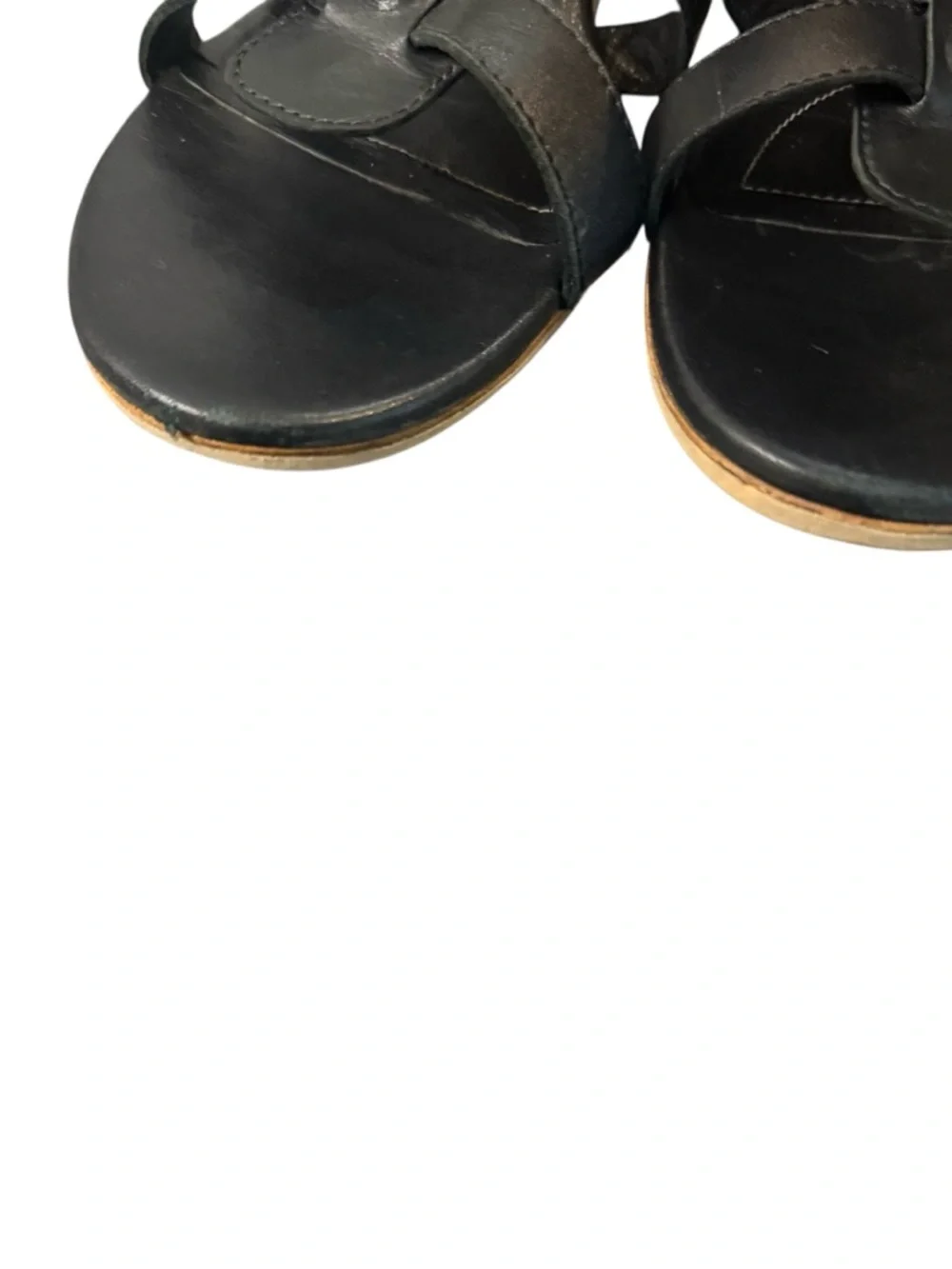 Balenciaga Arena Black Leather Gladiator Studded Multi-Strap Ankle  Sandals - Picture 7 of 15